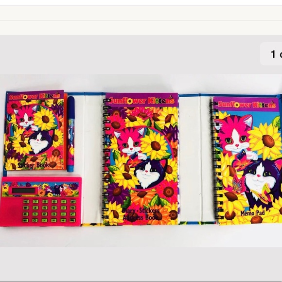 lisa frank other vintage 1990s trifold planner unused poshmark